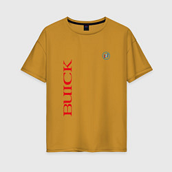 Футболка оверсайз женская Buick Emblem Logo, цвет: горчичный