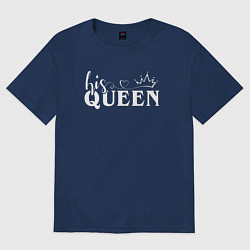 Футболка оверсайз женская His queen, цвет: тёмно-синий
