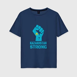 Женская футболка оверсайз Казахстан - Сила