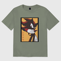 Футболка оверсайз женская Ёж Шэдоу 006, цвет: авокадо