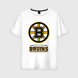 Женская футболка оверсайз Boston Bruins , Бостон Брюинз