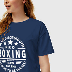 Футболка оверсайз женская PRO BOXING, цвет: тёмно-синий — фото 2