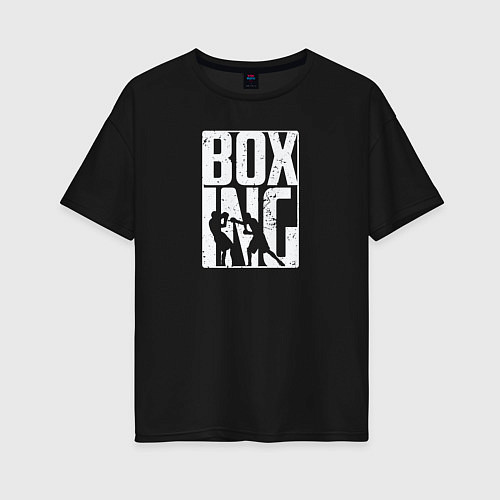 Женская футболка оверсайз Boxing бой / Черный – фото 1
