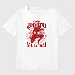 Футболка оверсайз женская Muay Thai Thailand, цвет: белый