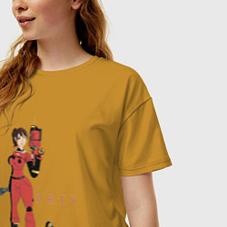 Футболка оверсайз женская PREY 18, цвет: горчичный — фото 2