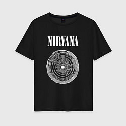 Футболка оверсайз женская Nirvana Нирвана Круги ада, цвет: черный