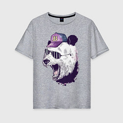 Футболка оверсайз женская Cool panda!, цвет: меланж