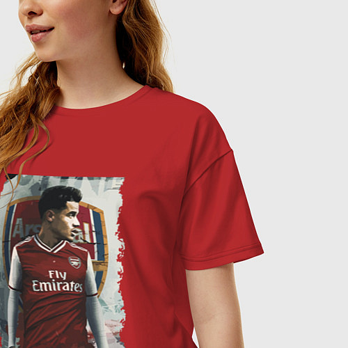 Женская футболка оверсайз Arsenal, England / Красный – фото 3