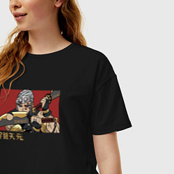 Футболка оверсайз женская Ниндзя Тэнген, цвет: черный — фото 2