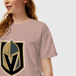 Футболка оверсайз женская Vegas Golden Knights , Вегас Голден Найтс, цвет: пыльно-розовый — фото 2