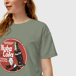 Футболка оверсайз женская Nuka Cola Ice Cold Retro, цвет: авокадо — фото 2