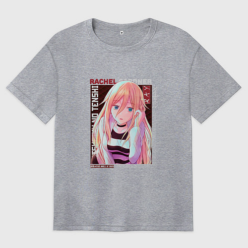 Женская футболка оверсайз Ангел кровопролития Satsuriku no Tenshi, Рэйчел Га / Меланж – фото 1
