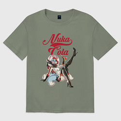 Футболка оверсайз женская Fallout Nuka Cola Furry Poster, цвет: авокадо