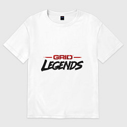 Женская футболка оверсайз Грид