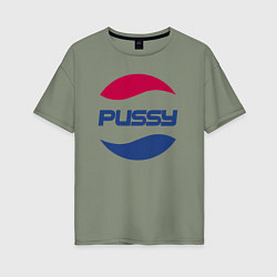 Футболка оверсайз женская Pepsi Pussy, цвет: авокадо
