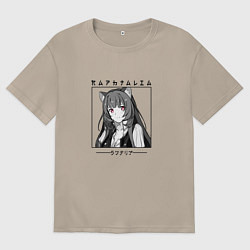 Футболка оверсайз женская Рафталия, The Rising of the Shield Hero, цвет: миндальный