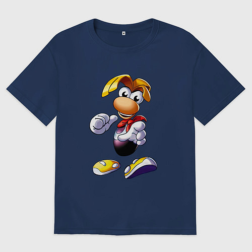 Женская футболка оверсайз Rayman 3D Legends / Тёмно-синий – фото 1