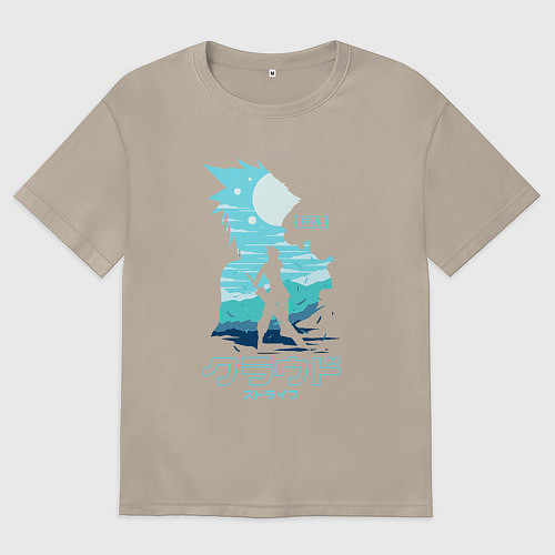 Женская футболка оверсайз Клауд Страйф / Миндальный – фото 1