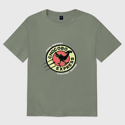 Футболка оверсайз женская Чокобо экспресс, цвет: авокадо