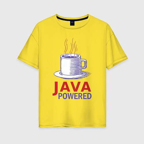 Женская футболка оверсайз JAWA POWERED / Желтый – фото 1