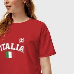Футболка оверсайз женская Футбол Италия, цвет: красный — фото 2