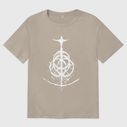 Футболка оверсайз женская ELDEN RING LOGO ЭЛДЕН РИНГ, цвет: миндальный