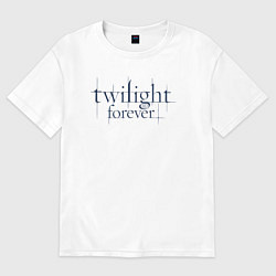 Футболка оверсайз женская Logo Twilight, цвет: белый