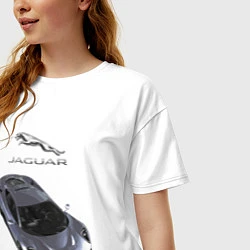 Футболка оверсайз женская Jaguar Motorsport, цвет: белый — фото 2