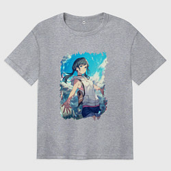 Футболка оверсайз женская Добрая Хина, цвет: меланж