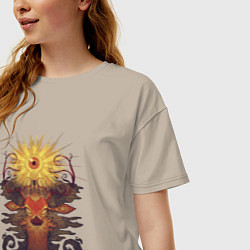 Футболка оверсайз женская Новое просветление, цвет: миндальный — фото 2