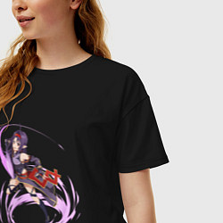 Футболка оверсайз женская Zekken, цвет: черный — фото 2