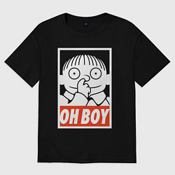 Футболка оверсайз женская СИМПСОНЫ РАЛЬФ OH BOY, цвет: черный