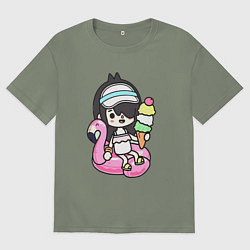 Футболка оверсайз женская Toca Boca девочка геймер, цвет: авокадо