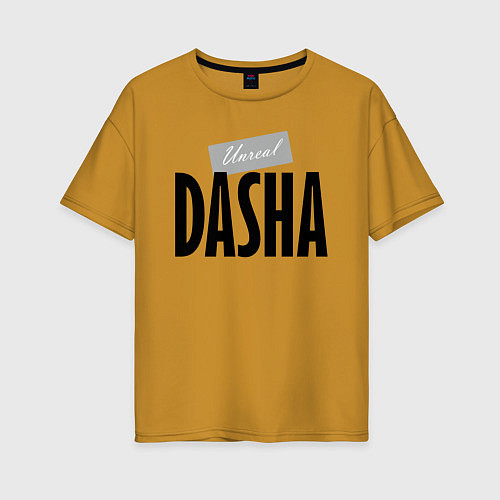 Женская футболка оверсайз Unreal Dasha / Горчичный – фото 1