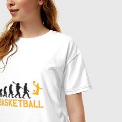 Футболка оверсайз женская Basketball Fly, цвет: белый — фото 2