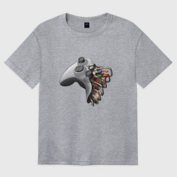 Футболка оверсайз женская Органический джойстик, цвет: меланж