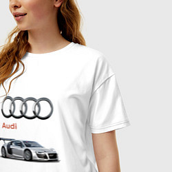 Футболка оверсайз женская Audi Germany, цвет: белый — фото 2