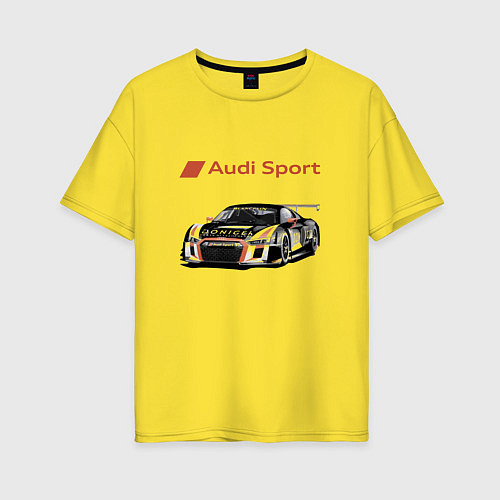 Женская футболка оверсайз Audi Motorsport Racing team / Желтый – фото 1