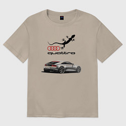 Футболка оверсайз женская Audi quattro Lizard, цвет: миндальный