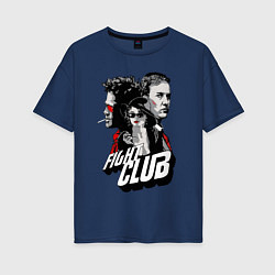 Футболка оверсайз женская SOAP CLUB, цвет: тёмно-синий