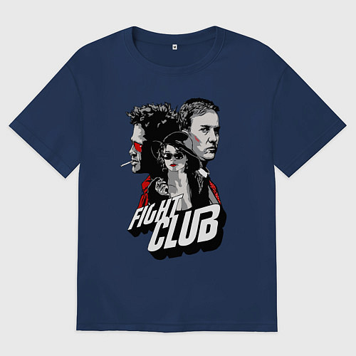 Женская футболка оверсайз SOAP CLUB / Тёмно-синий – фото 1