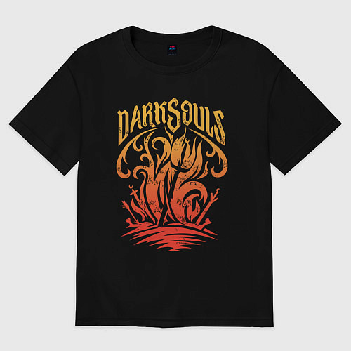 Женская футболка оверсайз Одухотворенное Пламя / Черный – фото 1