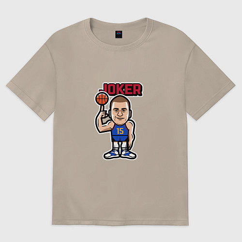 Женская футболка оверсайз Nikola Jokic / Миндальный – фото 1