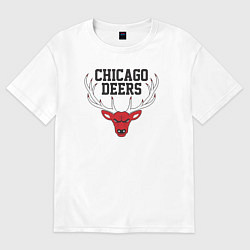 Футболка оверсайз женская Chicago deers, цвет: белый