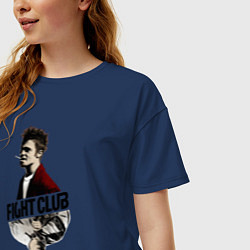 Футболка оверсайз женская Fight Сlub, цвет: тёмно-синий — фото 2