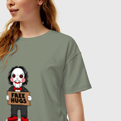 Футболка оверсайз женская Free Billy Hugs, цвет: авокадо — фото 2