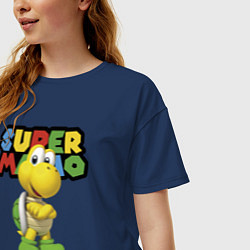 Футболка оверсайз женская Koopa Troopa Super Mario, цвет: тёмно-синий — фото 2