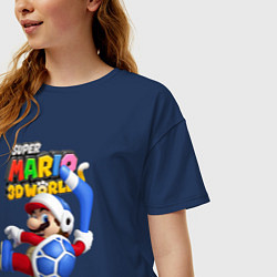 Футболка оверсайз женская Super Mario 3D World Boomerang, цвет: тёмно-синий — фото 2