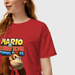 Футболка оверсайз женская Mario Donkey Kong Nintendo, цвет: красный — фото 2