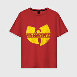 Футболка оверсайз женская Wu tang logo, цвет: красный